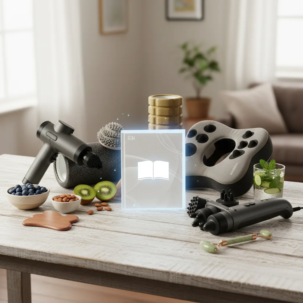 A person using an advanced eye massager, illustrating 7 tips choosing best massager for optimal wellness.