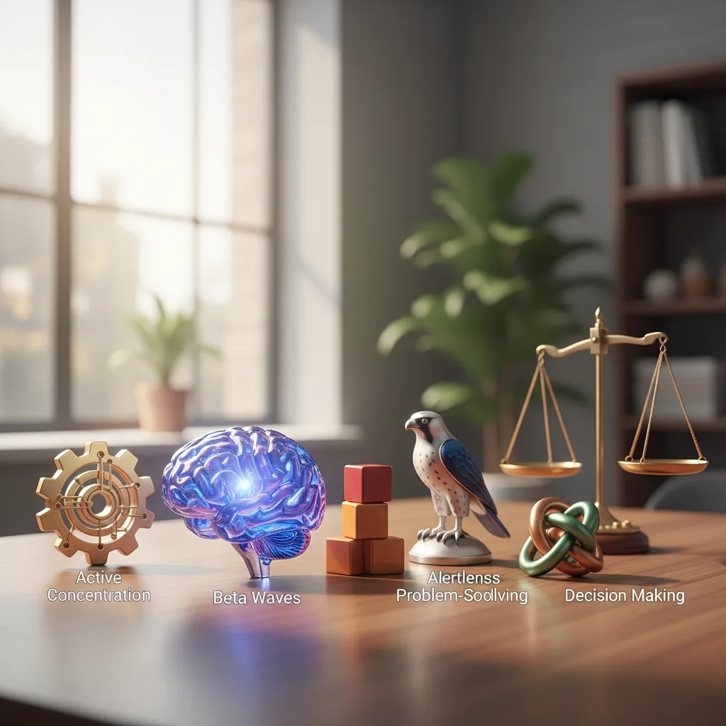 Graphic representation of Beta Waves frequency patterns