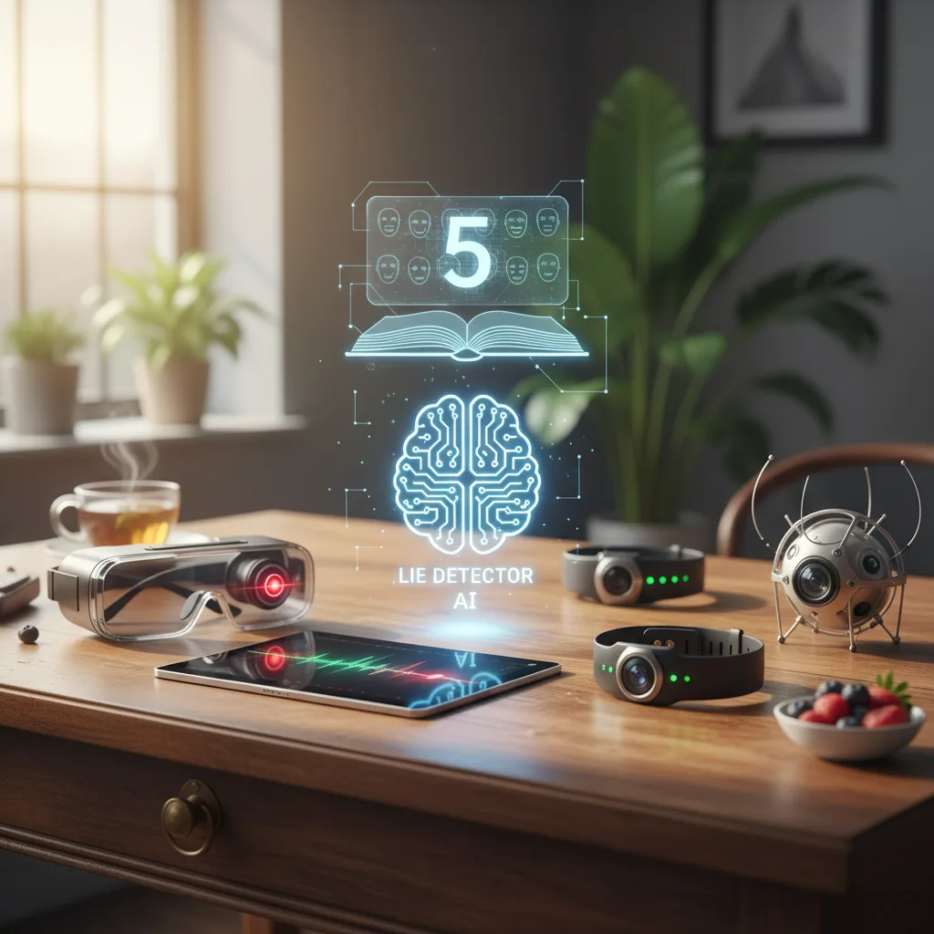 Lie Detector AI technology analyzing facial micro-expressions.