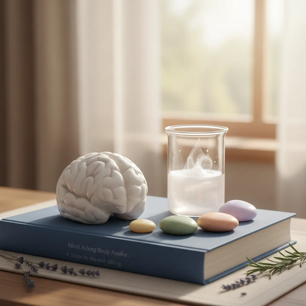 Mind Asleep Body Awake conceptual illustration of brain activity during rest