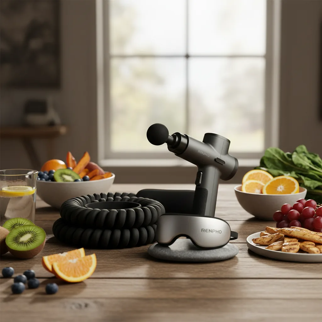 A collection of Renpho massagers demonstrating various wellness and recovery tools for biohacking enthusiasts.