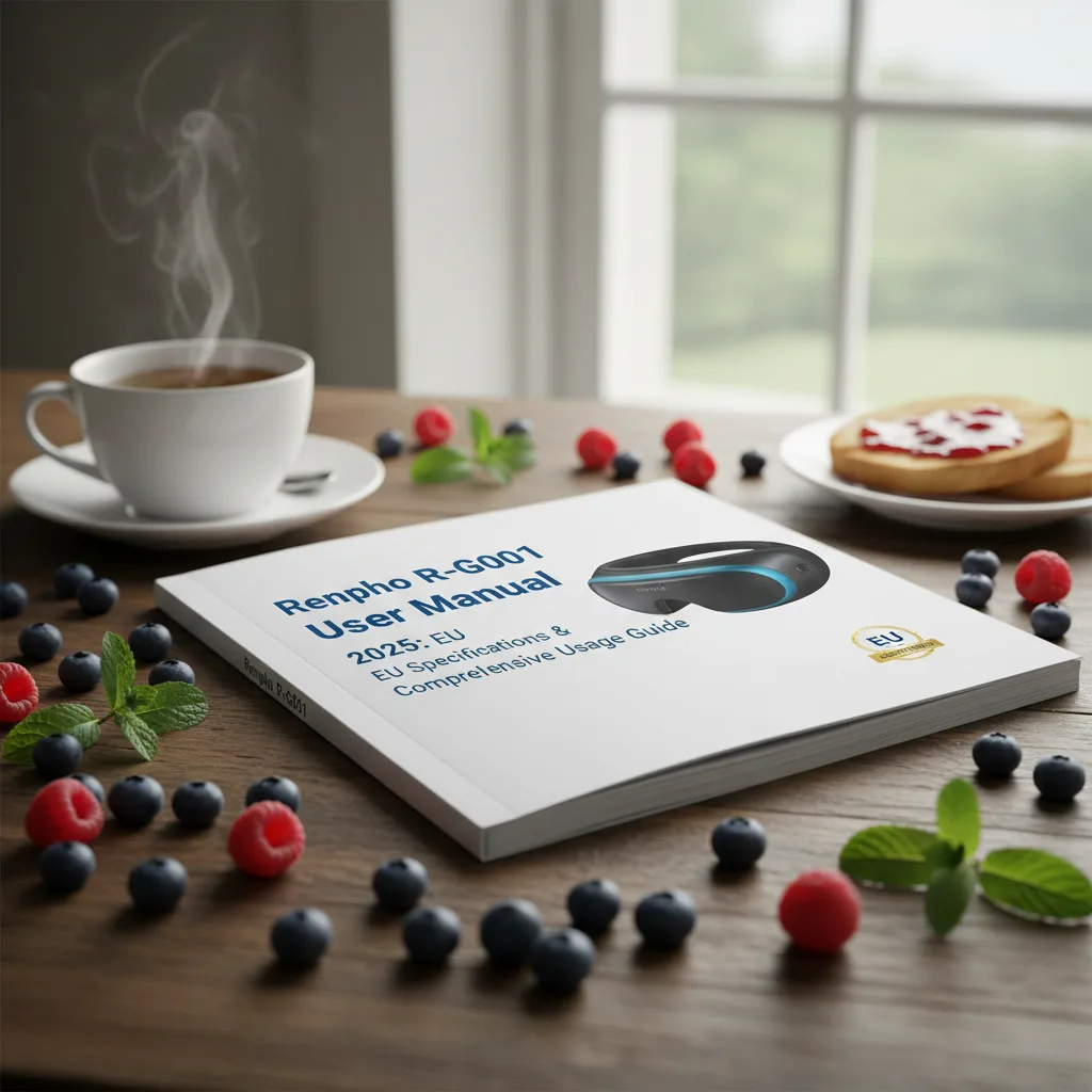 A close-up image of the Renpho R-G001 Eye-Drive device, emphasizing design and controls, as featured in the renpho r-g001 user manual.