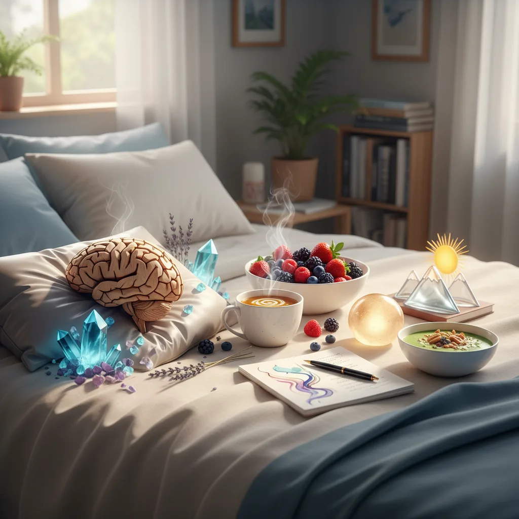 Diagram illustrating the 4 stages of sleep cycles