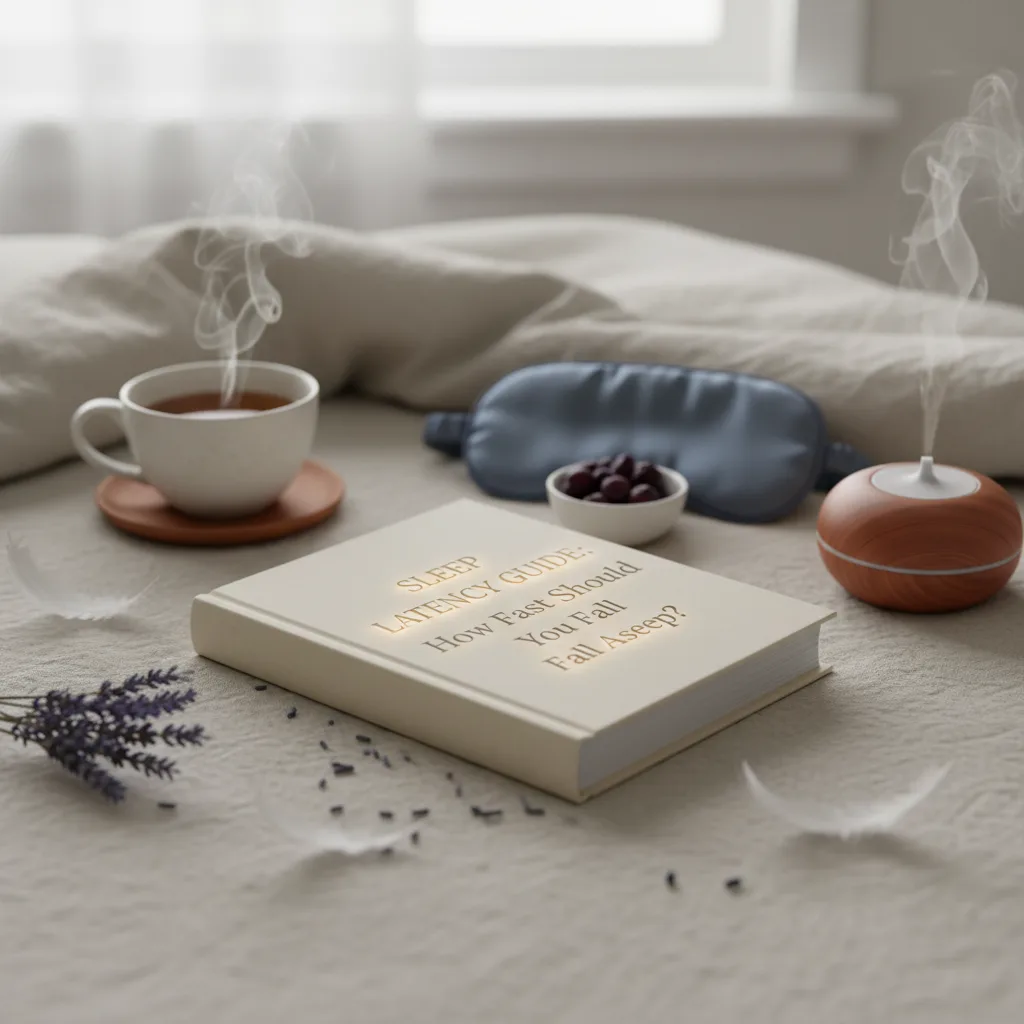 Sleep latency chart showing the transition from wakefulness to sleep stages.