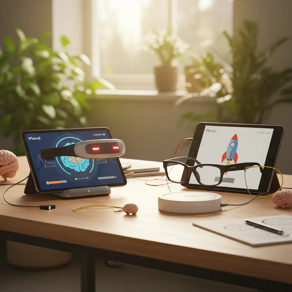 Tech for Focus: Mendi vs Narbis Neurofeedback Review Advanced tech for focus devices Mendi headband and Narbis smart glasses comparison