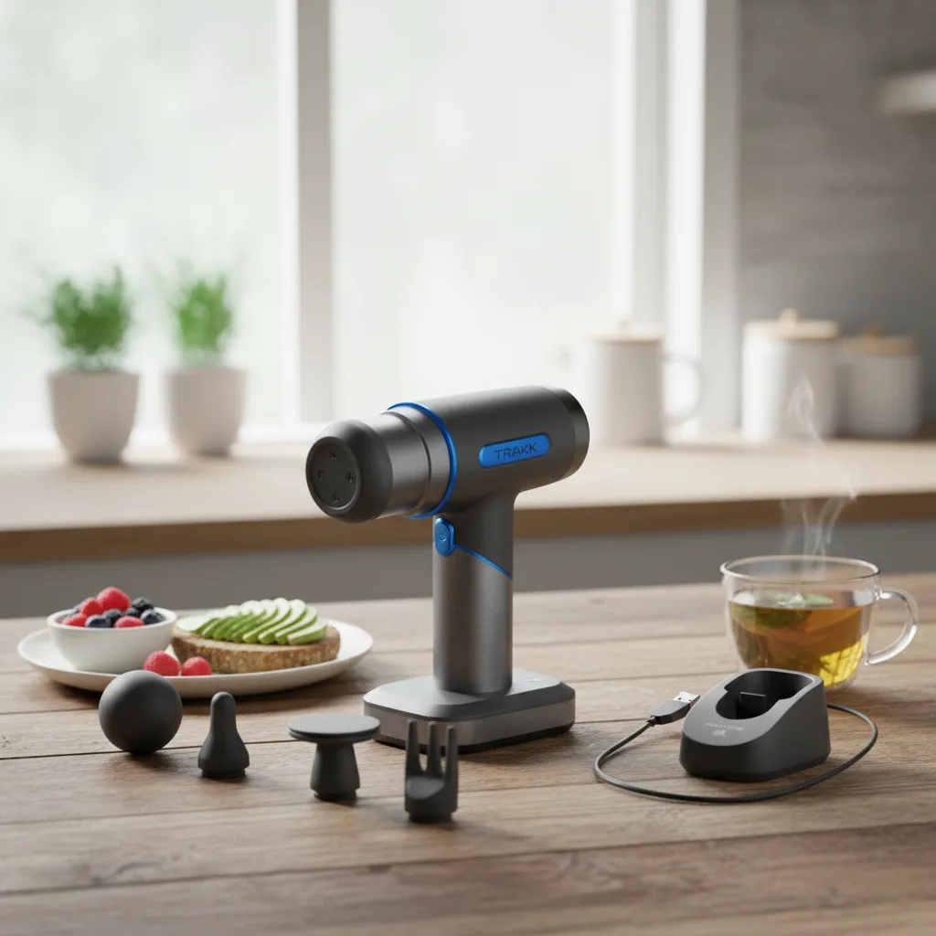 TRAKK Wireless Massager (walmart reviews product 5135028140) in use, providing ocular and cognitive relief.