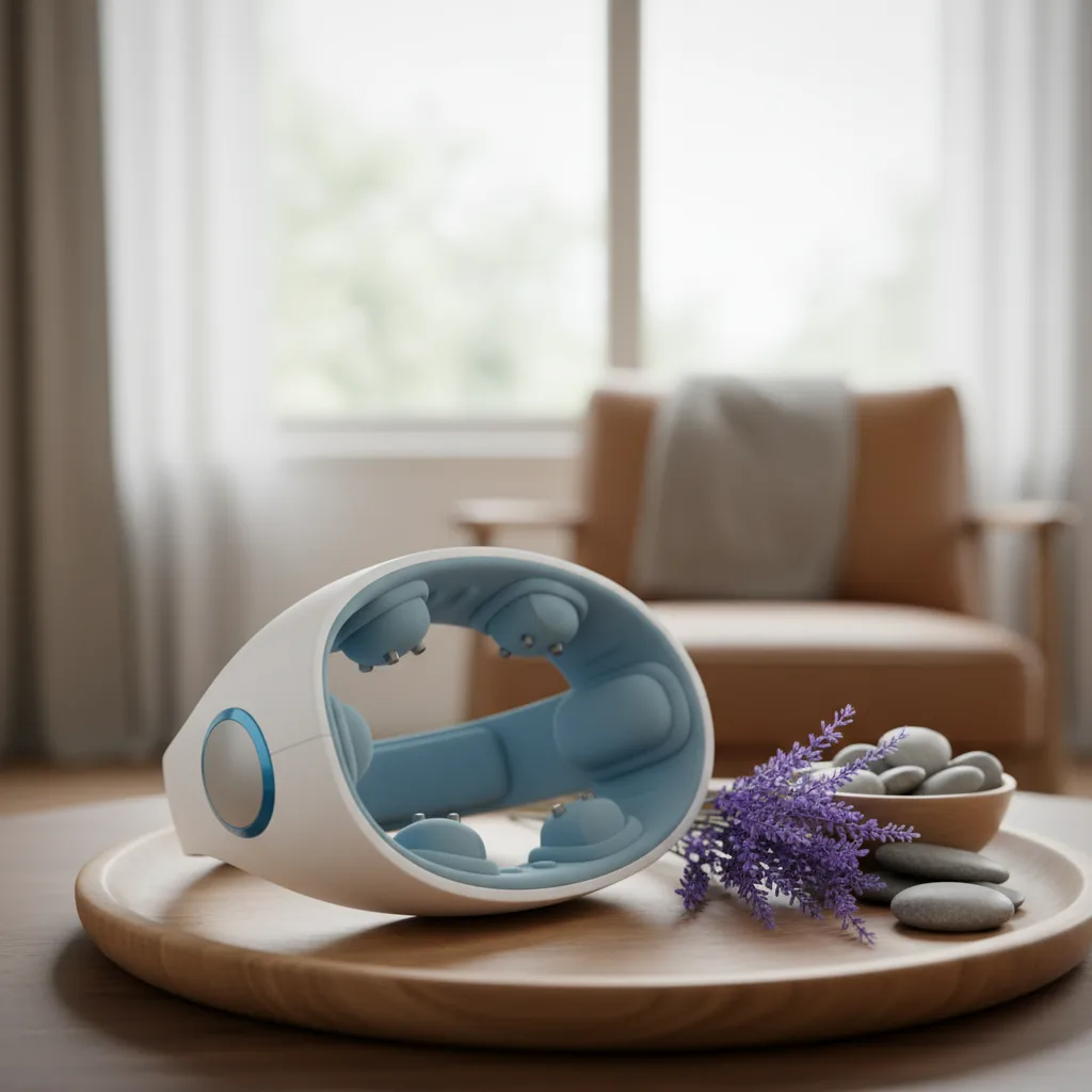 Advanced Walmart massage headache relief device for ocular and scalp comfort.