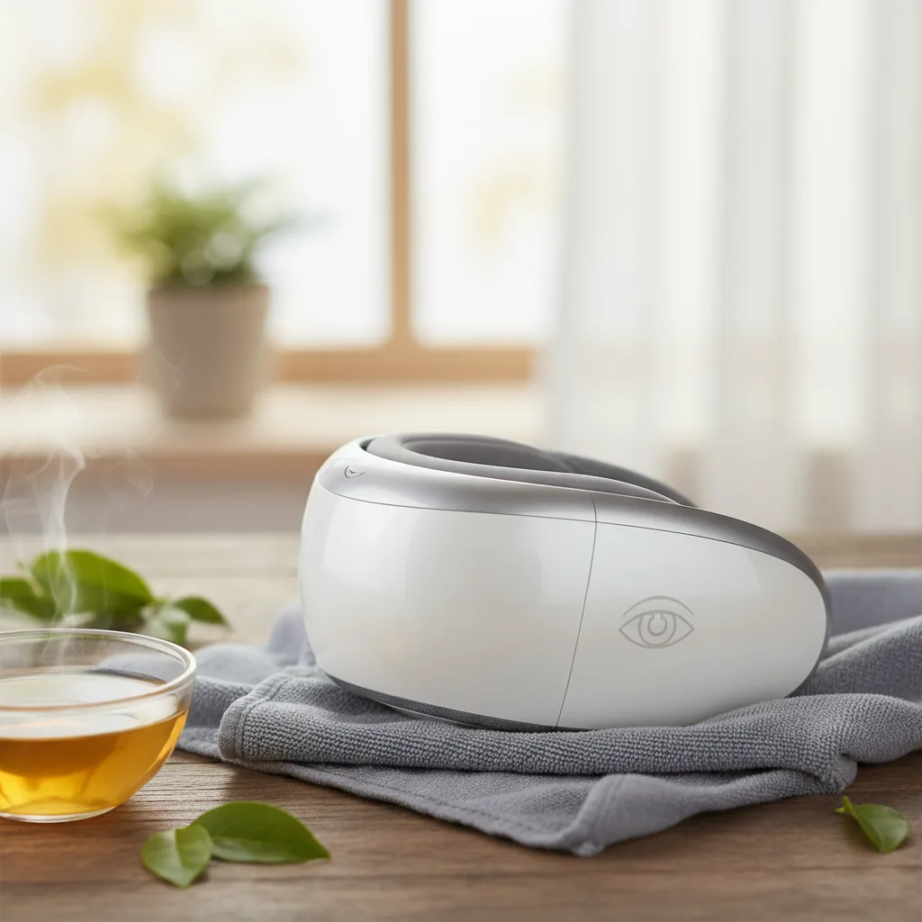 Trakk Heat & Vibration Eye Massager (walmart reviews product 1080549214) for optimal relaxation and digital eye strain relief.