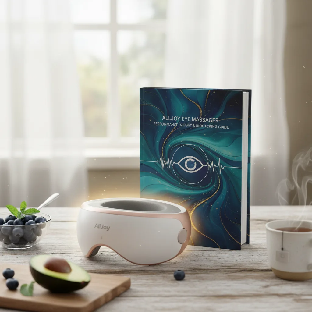 AllJoy Eye Massager featuring thermal and massage functions, as seen in walmart reviews product 3147843216, offering relief for digital eye strain.